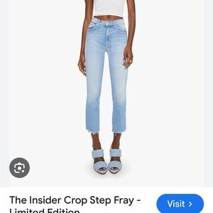MOTHER Light Blue Cropped Jeans